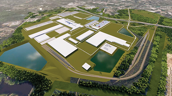 Rendering of Scout Motors manufacturing facility in Blythewood, South Carolina. | Image courtesy of Scout Motors