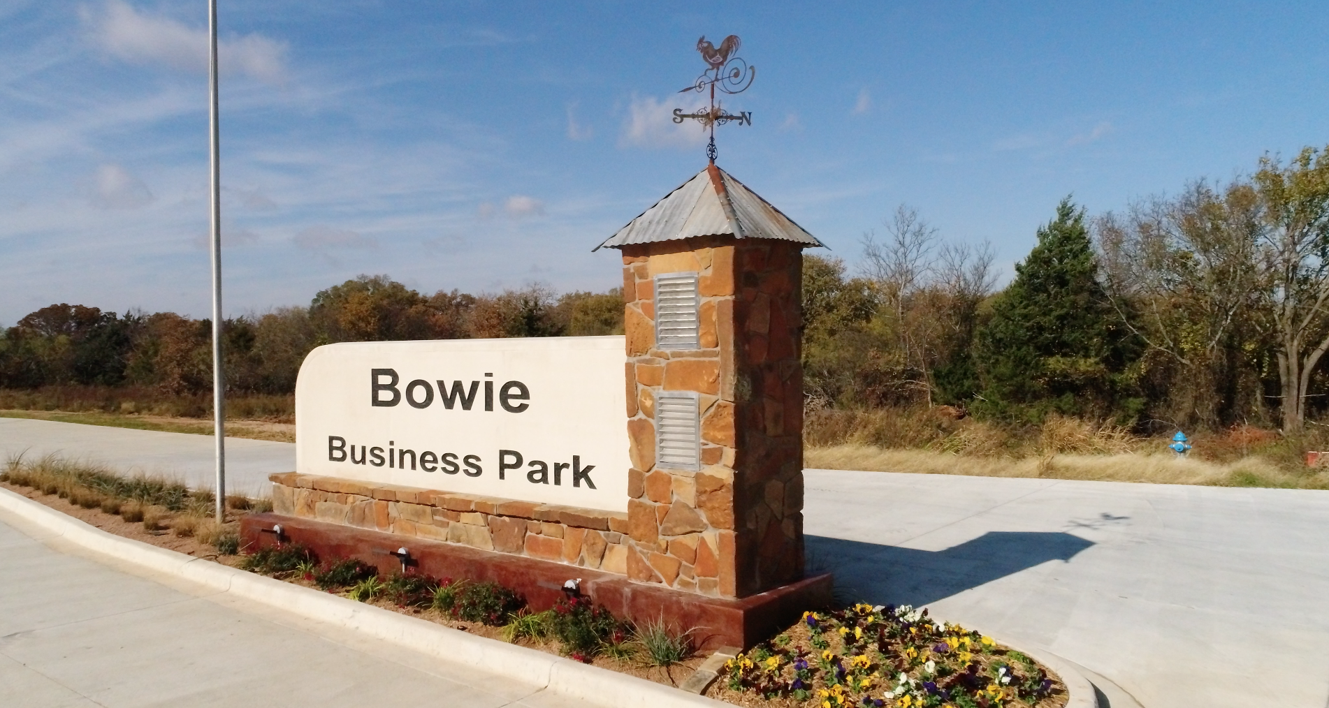 Bowie TX Economic Development Business Park Sign
