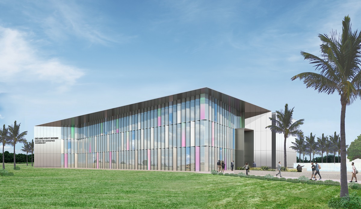 Cici and Hyatt Brown Center for Aerospace Technology Rendering