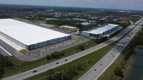 erial view of the 1 million SF Interstate Crossroads Logistics Center and the 207,000 SF Interstate Commerce Center, both with frontage along I-95 in St. Lucie County.