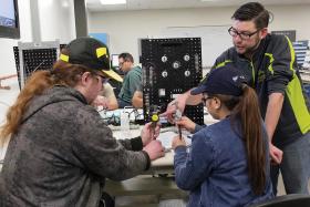 Students go through manufacturing training at Truckee Meadows Community College. Photo Courtesy of Truckee Meadows Community College. 