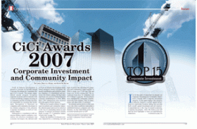 2007 CiCi Awards - Corporate Investment Top 15