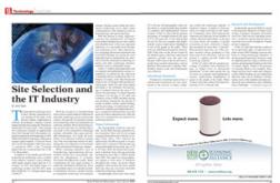 Site Selection and the IT Industry Site Selection and the IT Industry