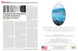 Economic Development and Site Selection for Data Centers Economic Development and Site Selection for Data Centers