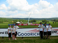 TARC student team in front of rocket launch.