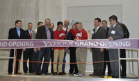 Ribbon cutting during the Yahoo! Data Center grand opening in La Vista, Nebraska
