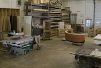 Tracy Tarbell of T-Squared Custom Millwork, Inc., in Chenango County, New York