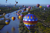 Albuquerque Balloon Fiesta along the Rio Grande. 
