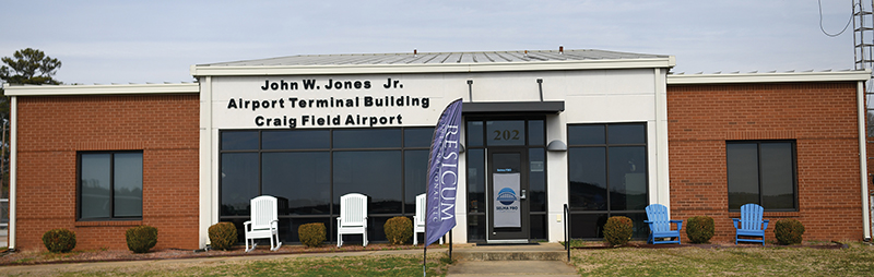 John W. Jones, Jr. Airport Terminal is the primary terminal building at Craig Field Airport 