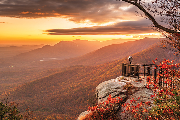 national park sunset